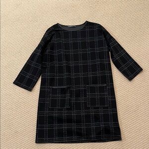Suzy Shier | Black Checkered Mini-Dress